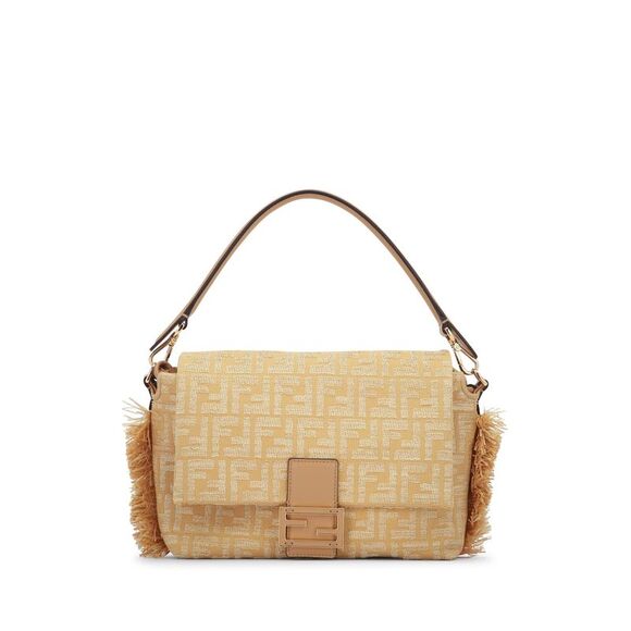 Fendi Women Mamma Baguette  Paglia Ff/Napp - Picture 1 of 2